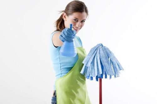 Professional move out cleaning in a living room