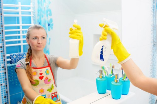 Professional Balham cleaners working in a clean and modern home