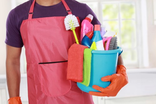 Deep cleaning an empty apartment before move out