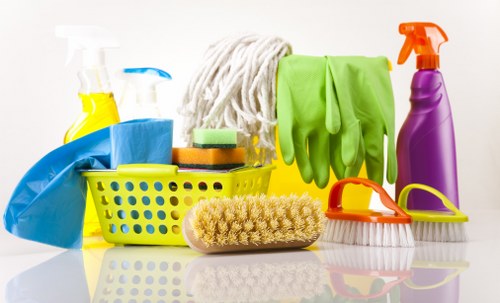 Spot cleaning a rug stain with a cloth