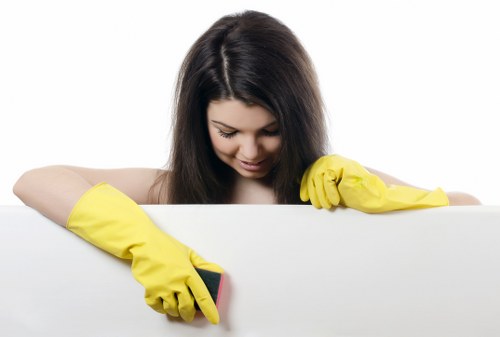 Squeegee and microfiber cloth used for window cleaning