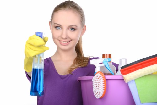 Experienced cleaners maintaining a tidy and professional workspace in Balham