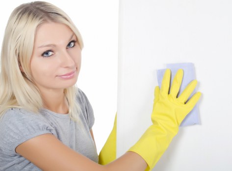 Spot cleaning a mattress stain with gentle solution